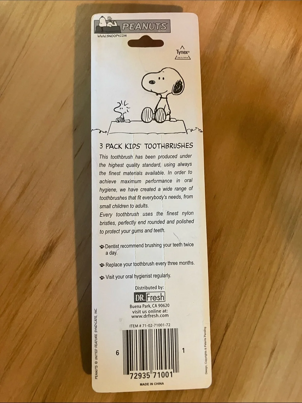 Peanuts Kids Toothbrush 3-Pack Soft — Yellow, Teal, Purple